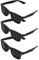 POFET 3 Piezas Gafas Estenopeicas Gafas de Rejilla Negras Gafas Antifatiga para Entrenamiento de Relajación Ocular