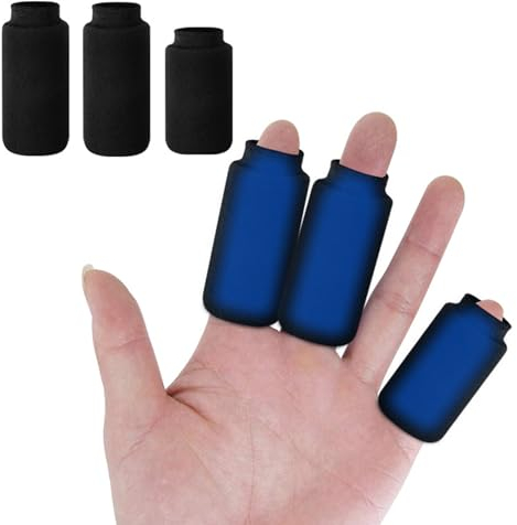 ThreeH 3Pcs Finger Ice Pack Reusable Hot Cold Therapy Gel Ice Sleeves for Finger Toe Injuries Tendonitis and Swollen,Black
