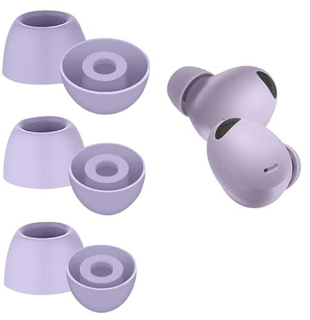 Silicone Replacement Ear Tips Compatible with Samsung Galaxy Buds 2 Pro,S/M/L 6 Pairs Replacement Earbud Accessories Durable and Comfortable,Water and Sweat Resistant (Purple)