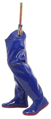 Wathose Watstiefel Für Herren Angeln Und Jagen, Leichte Atmungsaktive Angelstiefel, rutschfeste Regenstiefel Mit Verstellbarem Gürtel(Blue,44 EU)