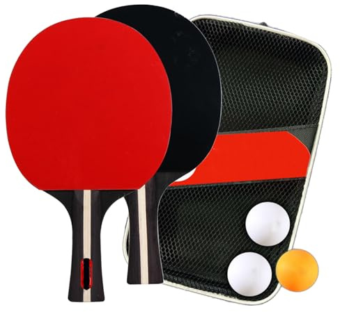 Juego de raqueta de tenis de mesa de ping pong con mango de palo de ping pong, juego de raqueta de tenis de mesa para mejorar el juego de raquetas de tenis de mesa