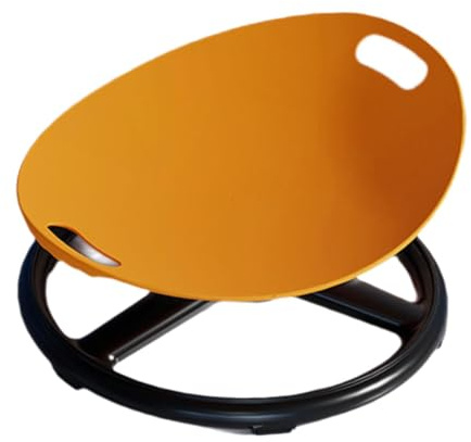 RNXRZANK Chaise Pivotante pour Enfants Favorisant Le Développement Vestibulaire Siège Rotatif de Corporelle Tabouret Sensoriel Jouet D'Activité Phy, Orange