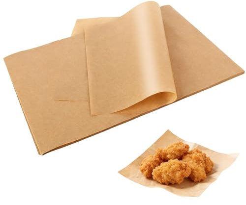 100 stycken bakpapper, 20 x 30 cm pergamentpapper för bakning | bakblad, non-stick bakningspapper för bakning, matlagning, grillning, fritering, pergamentblad