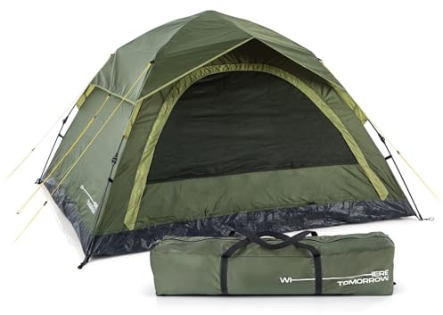 Where Tomorrow Tente Pop-up pour 4 à 6 Personnes – Tente à Lancer avec Montage Rapide en 10 Secondes | Tente de Camping résistante aux intempéries Contre la Pluie, la Neige, Le Vent, Le Sable | avec