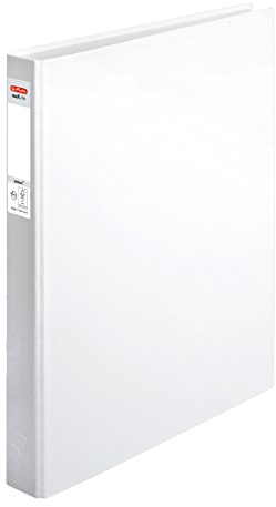 herlitz Ringbuch maX.file pRotect A4, 1 Stück, 2-Ring-Kombi-Mechanik, 25 mm Füllhöhe, Weiß