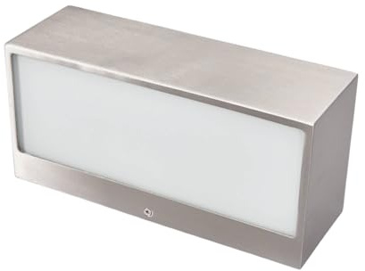 Outdoor Wall Light 'Leonora' (Modern) in Silver Made of Stainless Steel (1 Light Source, E27) from Lindby | Wall lamp for Exterior/Interior Walls, House, Terrace und Balcony