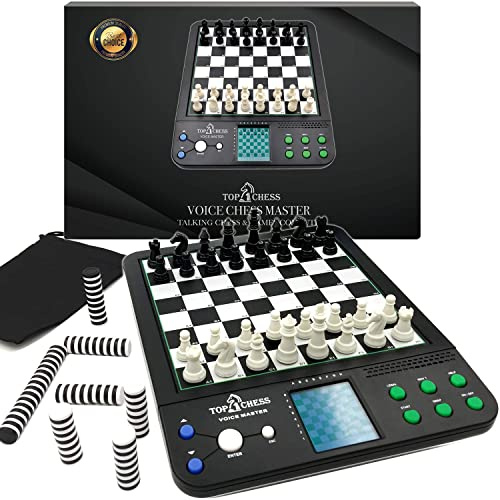 Top 1 Chess Juego de ajedrez electrónico | Juego de ajedrez para niños y Adultos | Sistema de enseñanza por computadora de ajedrez de Voz | Estrategia de ajedrez para Principiantes Que mejoran el
