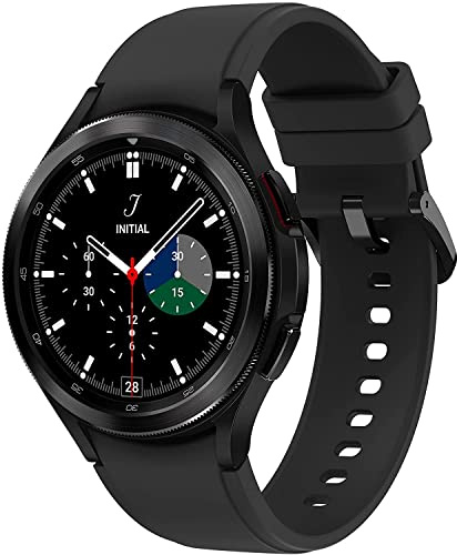 Samsung Galaxy Watch4 Classic, Runde Bluetooth Smartwatch, Wear OS, drehbare Lünette, Fitnessuhr, Fitness-Tracker, 46 mm, Black (Deutche Version)