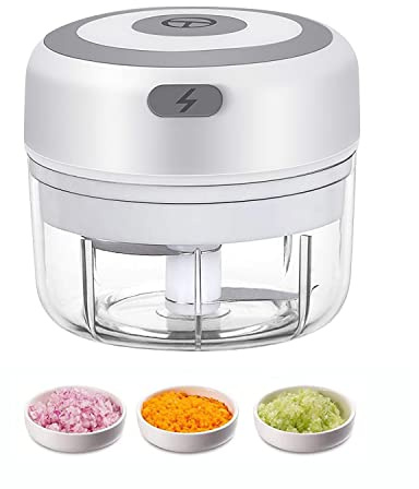Electric Mini Garlic Chopper, 100ML Food Chopper Garlic Mincer USB, Portable Small Food Processor for Vegetables