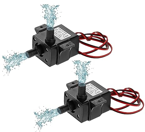 2pcs DC 12V 4.8 W Mini Brushless Submersible Pumpe Wasserpumpe Kreiselpumpe 240L/H Aquarium Garten Fall Fisch Behälter Wasser Brunnen Unterhaltung, Düsendurchmesser 8 mm für Pool Aquarium Fischtank