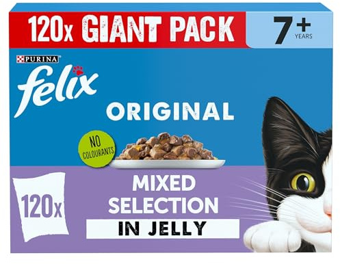 FELIX Original Senior 7+ Mixed Selection in Jelly Wet Cat Food 120x85g