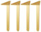 Tischbeine Höhenverstellbar, 4 Stück Quadrat Möbelfüße Gold Tischfüße Höhe: 6-30cm Sockelfuß Aluminiumlegierung | Eloxierte Oberfläche | Couchtisch TV Tisch Beistelltische Kommode-30cm/11.8