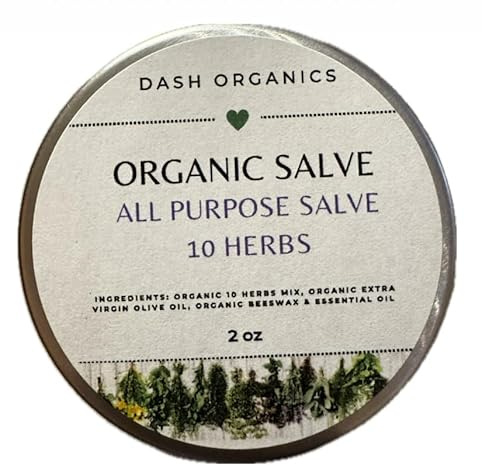 Organic Herbal Mix Salve - Natural Balm with Turmeric, Cayenne, Arnica Alternative - 2oz