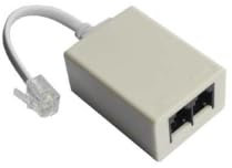 ADSL Filter Microfilter Splitter for Broadband & Telephone, BT Plug to ADSL RJ11 Connector, Noise Reduction Adapter for Modem, Router, Phone, Fax, Landline, and Alarm System Stable Reliable Signal