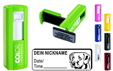 Geocachings Temple 'Heller Labrador with Personal Cache Name/Nickname Rectangular Stamp Geocaching Pockets Temple