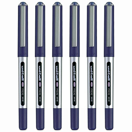 Tintenroller uni-ball® eye micro Strich: ca. 0,2 mm (blau | 6 Stück)