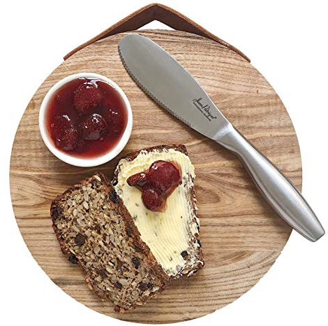 Jean-Patrique Butter Knife and Spreader | A butter knife and spreader with one smooth, rounded edge for spreading and one serrated edge for slicing fresh ingredients | From