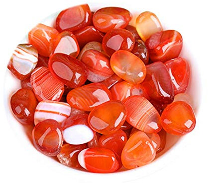 Molinter Mini galets décoratifs pour aquarium - Mini décoration de jardin - Granulés décoratifs - Gravier rond - Mini agate - Pour jardin, aquarium, allée - 500 g (rouge)