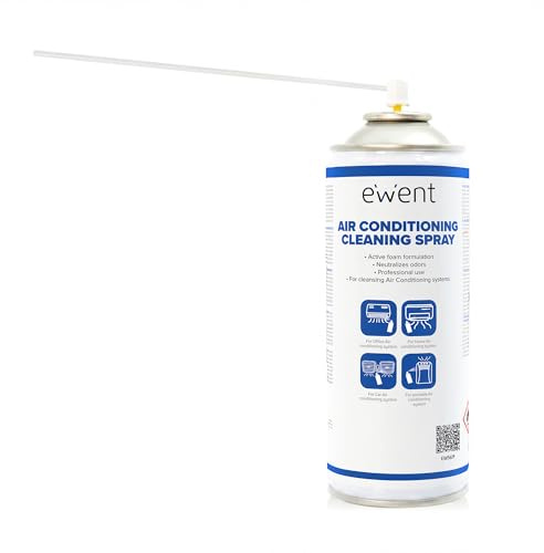 Ewent EW5619 - Spray Igienizzante detergente aria condizionata 400ml. Per casa, auto, condizionatori, climatizzatori