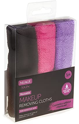 NUAGE ® Lot de 3 chiffons démaquillants pour peaux sensibles