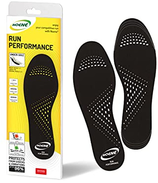 Noene Orthotic Insoles, Solette Run Prestazioni Invisibili, Nero, 43-46 Cod.10908