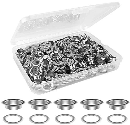 Öljettset, 50 set 20 mm öljetter öljetter kit, genomföringssats, metallgenomföring verktygssats, med förvaringsbox, för tyg, läder, duk, gardiner, tält, kläder, gör-det-själv (installationsverktyg
