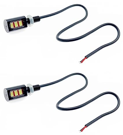 JZK 2 Pcs Waterproof motorcycle number plate light 12V, 5730 smd led bulb, screw bolt type motorbike license plate lamp, motorbike number plate light