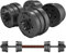 HALAHAI Hanteln Gym Ausrüstung Einstellbare Langhantel Hantel Dual-Use-Arm Übung Training Gerät Haushalt Hantel Hantel Set Kurzhanteln (Color : Nero, Size : 30kg(15kg*2))
