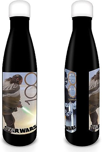 Pyramid International Star Wars Water Bottle (Stamp Design) 540ml Metal Water Bottle, Star Wars Gifts for Men, Women and Kids, Boys Water Bottle and Girls Water Bottle - Official Merchandise