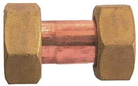 Raccord fou 2 pièces écrou prisonnier femelle 15/21 laiton - GARIS - D09502B