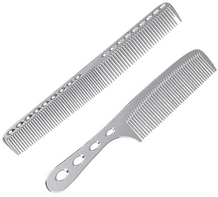 TOVINANNA 2piezas Peine De Peluquería Inoxidable Peines Accesorio De Peluquería Fácil De Cardar