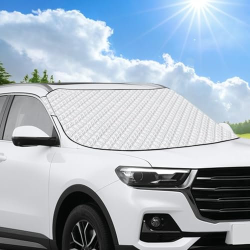 Sonnenschutz Auto frontscheibe, Frontscheibenabdeckung, Sonnenschutz Faltbare, windschutzscheibe für Frontscheiben, hitzeschutz Auto, für die Meisten Autos Blockiert UV Hitzeschutz