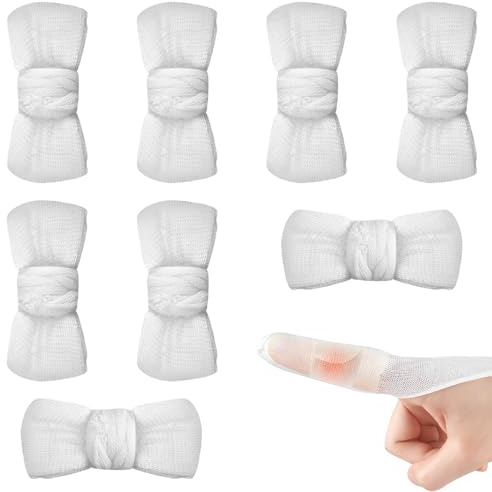 8 Pcs Pansement Doigt Main,Pansements Doigts,Bandage De Fixation Universel 3,5x8cm Adapté À La Protection Des Doigts En Cuisine