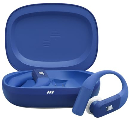 JBL Endurance Peak 4 Auricolari Sportivi True Wireless In-Ear con Cancellazione del Rumore, Bluetooth, Autonomia di 48 Ore, TwistLock, Resistenza a Polvere e Acqua IP68, Suono Pure Bass, Blu