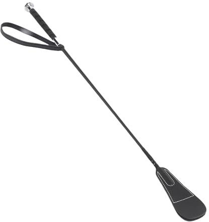 RiToEasysports Hästpiska, Ridutrustning Hästdressyr Gröda 68 Cm Piskor med Gummi Handledsrem Palm för Hästkontroll (BLACK)