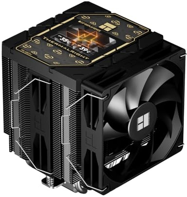 TR-Thermalright Peerless Assassin 120 Vision Black CPU-kylare, dubbeltorn med 6 värmeledningsrör – 2,8-tums IPS-skärm,dubbla PWM-fläktar, för AM5/AM4, Intel LGA1851/1700/1150/1151/1200
