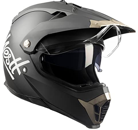 Westt Dirt Bike Helmets for Adults DOT Approved Full Face - Dual Visor Motocross ATV UTV Off-Road Helmet - Lightweight 1600g for Men & Women