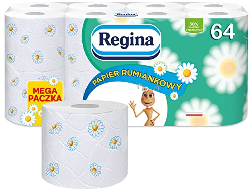 Regina Toilettenpapier mit Kamillenduft, fein und fest PZH-Hygienezertifikat (64 rollen)