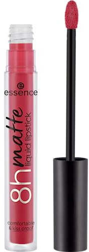 essence 8h matte liquid lipstick, Nr. 07, Rot, langanhaltend, mattierend, schnelltrocknend, matt, vegan, wasserfest, ölfrei, ohne Konservierungsstoffe, 1er Pack (2.5ml)
