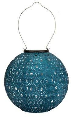 Pauleen 48304 Lanterne LED Sunshine Charm Bleu fonçé IP44 Lampe Solaire, Tyvek-Polyethylenvlies, 0.03 W, Dunkelblau