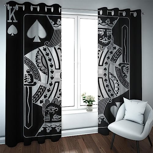 PARREN Spaten König Verdunkelungsvorhang für Kinderzimmer Spielzimmer Thermovorhänge Öse Schlafzimmer Vorhang für Winter Wohnzimmer Schlafzimmer 2 Paneele 140x270cm