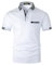 VMSUCIJ Men's Polo Shirts Short Sleeve Cotton Regular-Fit Collared Golf T-Shirts with Real Pocket,White 24,M
