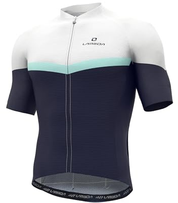 LAMEDA Maillot con Mangas Cortas Ciclismo Hombre MTB Camisetas Ciclismo para Hombre Transpirable Liegro Secado Rápido Jersey Bicicleta Bici Suave YX-XL