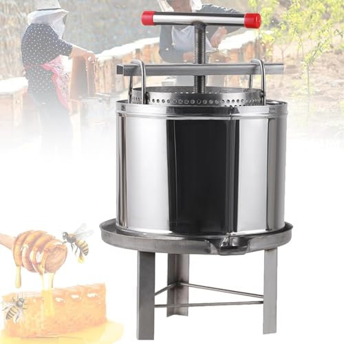 DPLXFPP Honigextraktor-Ausrüstung, Manuelle Honigpresse, 2-In-1-Manuelle Honigpresse, Wachspresse Und Honigpresse-Extraktor Für Die Bienenzucht, Landwirtschaft, Bienenzuchtwerkzeug