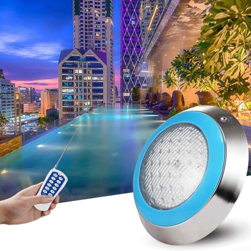 SPORTARC Pool-Beleuchtung unter Wasser, wasserdichtes LED-Licht mit RF-Fernbedienung, 12 V, 45 W, Pool-Licht, Unterwasser-Farbwechsel, LED-Lichter, RGB mit Fernbedienung, M6CX5WY5Z6B9PSSY7S69374