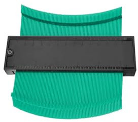 5 Inch /12cm Contour Gauge Profile Tool for Precise Shape Duplication, Locking Outline Copy Tool for Woodworking, Flooring, Tile Cutting, DIY Measuring Template, Accurate Edge & Curve Tracing (Green)