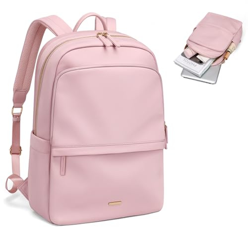 GOLF SUPAGS Zaino Per Portatile PC Donna, Sottile, Antifurto, Per Lavoro, Viaggi, Università, Adatto Per Notebook da 14/15,6 Pollici (Rosa, 14 Pollici)