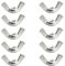 GVSS 10 Pièces Ecrou Papillon M10 x 1,5, Écrou Ailette M10,Écrous à Oreilles Papillon en Acier Inoxydable,Écrous Papillons,Idéal pour Bricolage,Réparation,Fixation