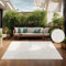 TT Home In-& Outdoor Teppich Wetterfest Balkon Küche Wohnzimmerteppich Boho Motiv Regenbogen Optik Skandinavisch Unifarben, Größe:120x170 cm