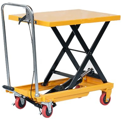 Plataforma Elevadora de Tijera Hidráulica Manual, Carro Elevador, Portátil y Resistente, para Manipulación y Transporte de Materiales,300kg